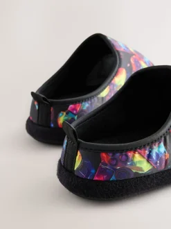 Gamer multicolore noir - Mules chaussons doublées chaudes