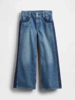 Gap - Jean à taille haute Stride à jambe large (5-13ans)