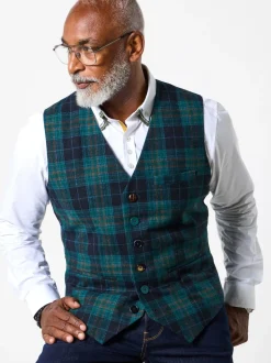 Gilet ajusté à boutons contrastants Joe Browns bordures à carreaux