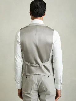 Gilet de costume Reiss Slice à carreaux pied-de-poule en mélange de laine