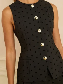 Gilet Love & Roses Flock à pois