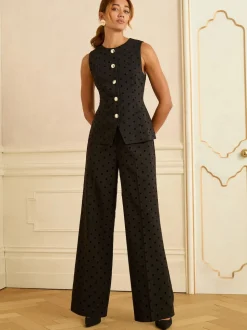 Gilet Love & Roses Flock à pois