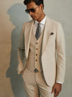 Gilet Reiss Belmont W habillé à simple boutonnage