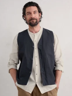 Gilet Seasalt Cornwall Metern en coton homme coupe standard