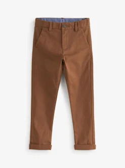 Gingembre/ Marron fauve - Pantalon chino extensible (3-17ans)