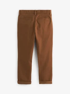 Gingembre/ Marron fauve - Pantalon chino extensible (3-17ans)
