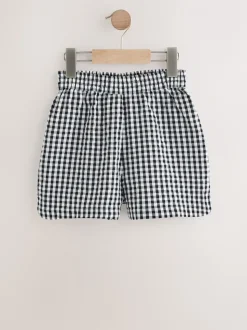 Gingham noir/blanc - Short à enfiler (3-16ans)