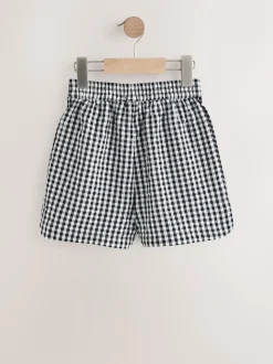 Gingham noir/blanc - Short à enfiler (3-16ans)