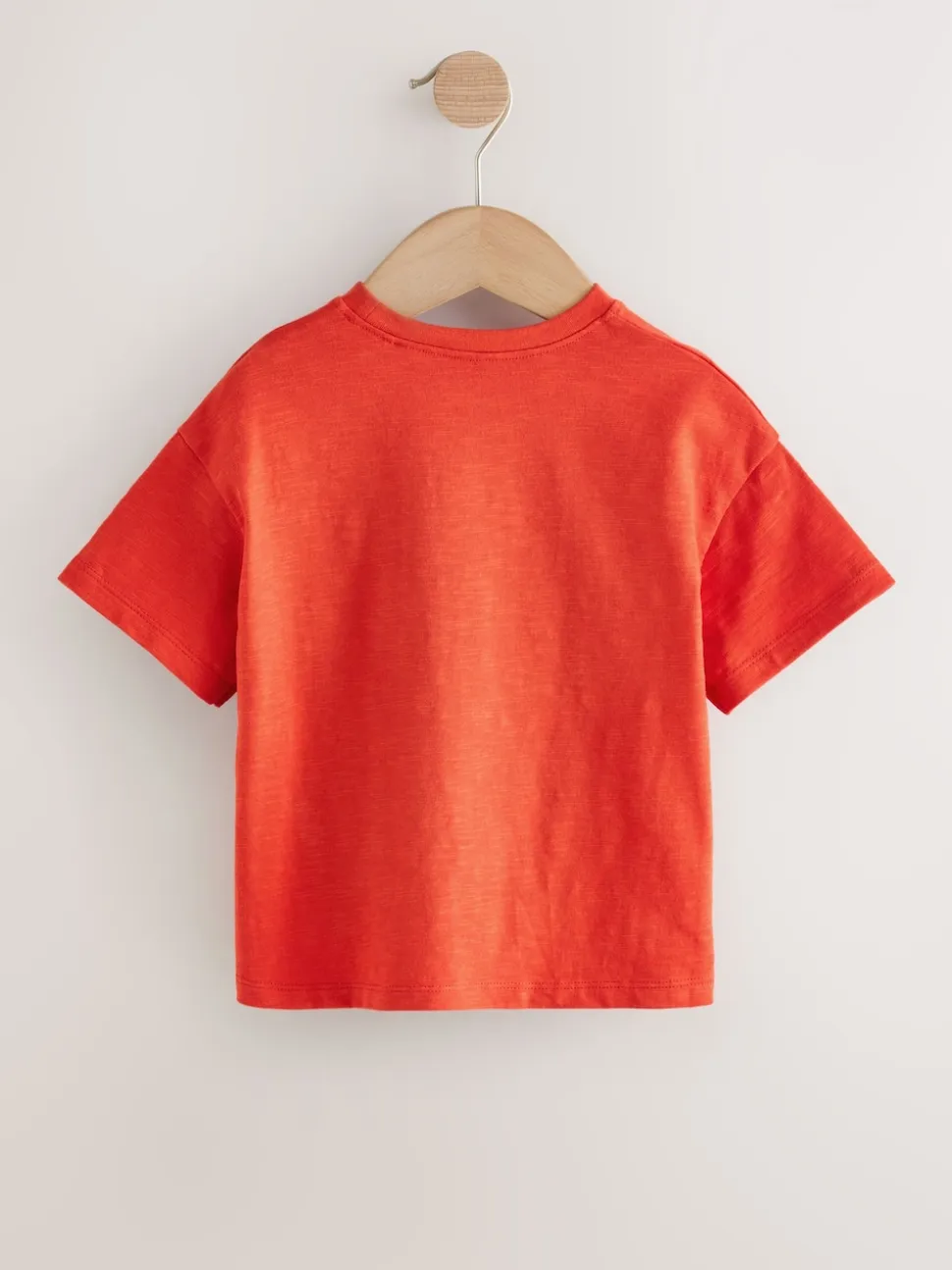 Gingham rouge - T-shirt à manches courtes avec poche (3mois7ans)