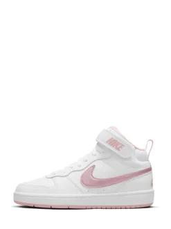 Glaçure blanc rose - Baskets mi-Baskets du tribunal de Nike pour adolescents