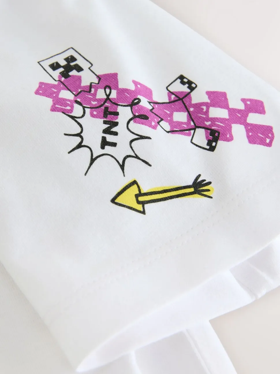 Graffiti blanc - T-shirt Minecraft (3-16ans)