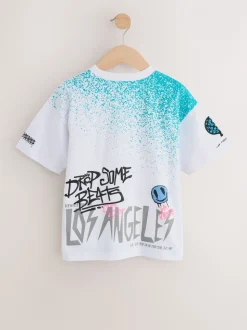 Graffiti blanc spray - T-shirt graphique Manches courtes Relaxed Fit (3-16yrs)