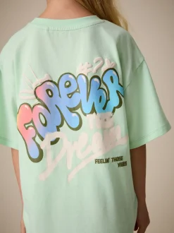 Graffiti vert - Ensemble t-shirt et short cycliste (3-16ans)