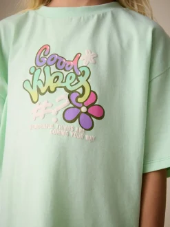 Graffiti vert - Ensemble t-shirt et short cycliste (3-16ans)