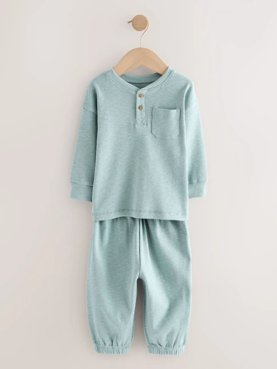 grand-père côtelé Noir/Gris - Lot de 3 pyjamas oversize (9mois-12ans)