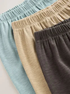 grand-père côtelé Noir/Gris - Lot de 3 pyjamas oversize (9mois-12ans)