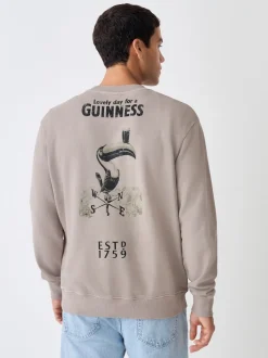 Grège neutre - Sweat-shirt Guinness Graphique Col rond