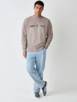 Grège neutre - Sweat-shirt Guinness Graphique Col rond