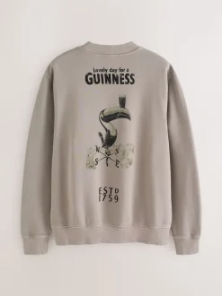 Grège neutre - Sweat-shirt Guinness Graphique Col rond