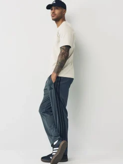 Gris - adidas Coupe classique 3-Rayure Tricot à ourlet ouvert Survêtement