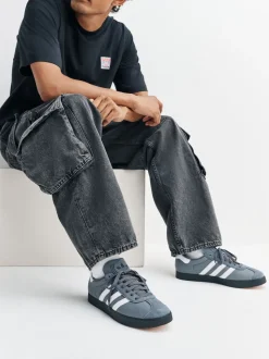 Gris - adidas Originals Gazelle Trainers