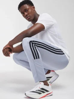 Gris - adidas Workout Essentials Ensemble complet Joggings en maille à 3Rayures