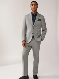 Gris - Ajustement régulier - Veste de costume texturée