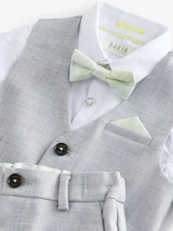 Gris - Baker by Ted Baker Ensemble Gilet Chemises et Pantalons