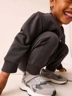 Gris - Baskets à lacets élastiques à fermeture tactile