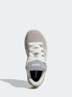 Gris - Baskets adidas Grand Court 00s en daim et dentelle pour enfant