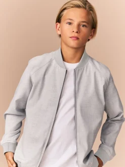 Gris - Blouson bombardier intelligent (3-16 ans)
