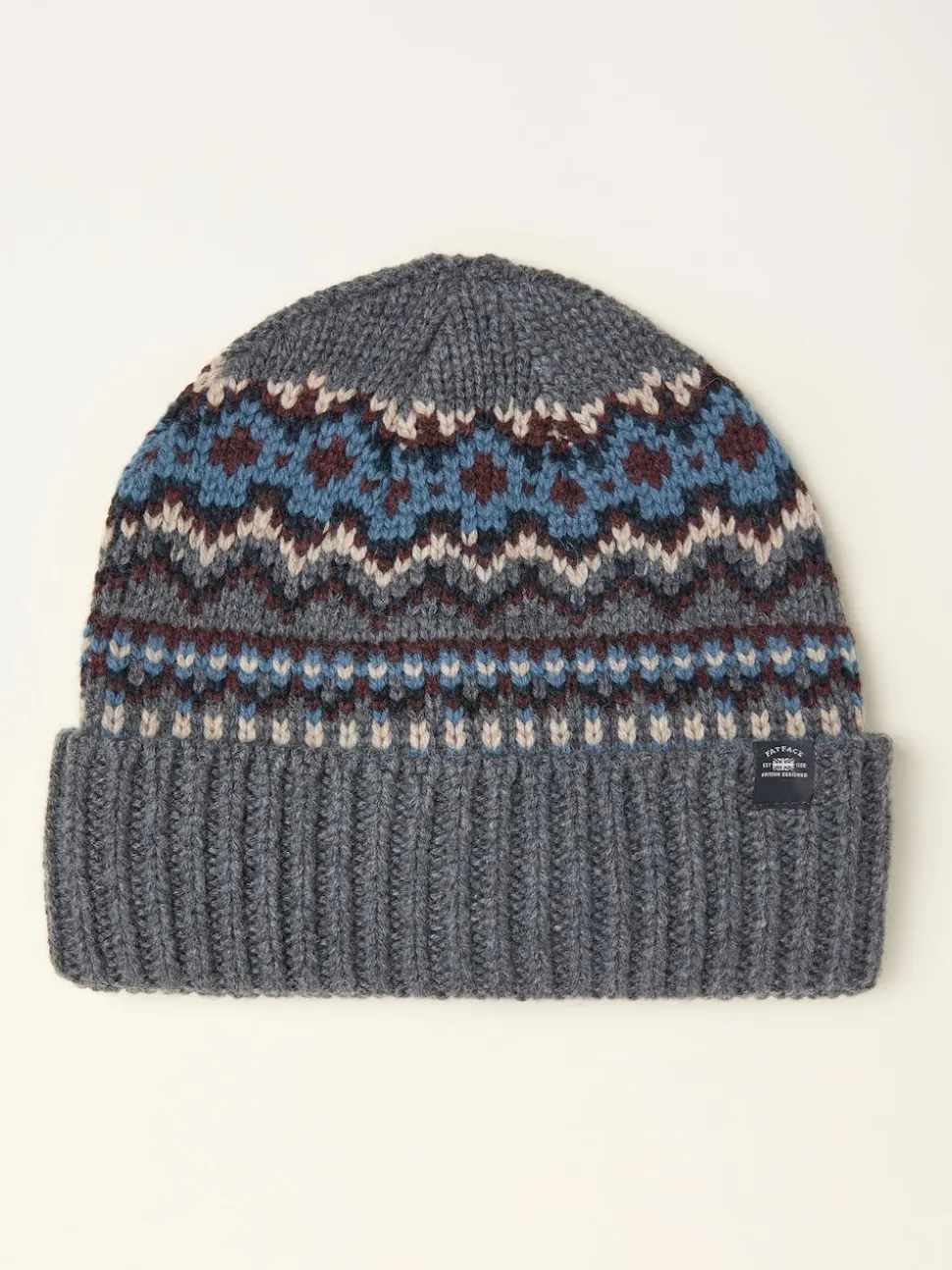 Gris - Bonnet FatFace Fairisle