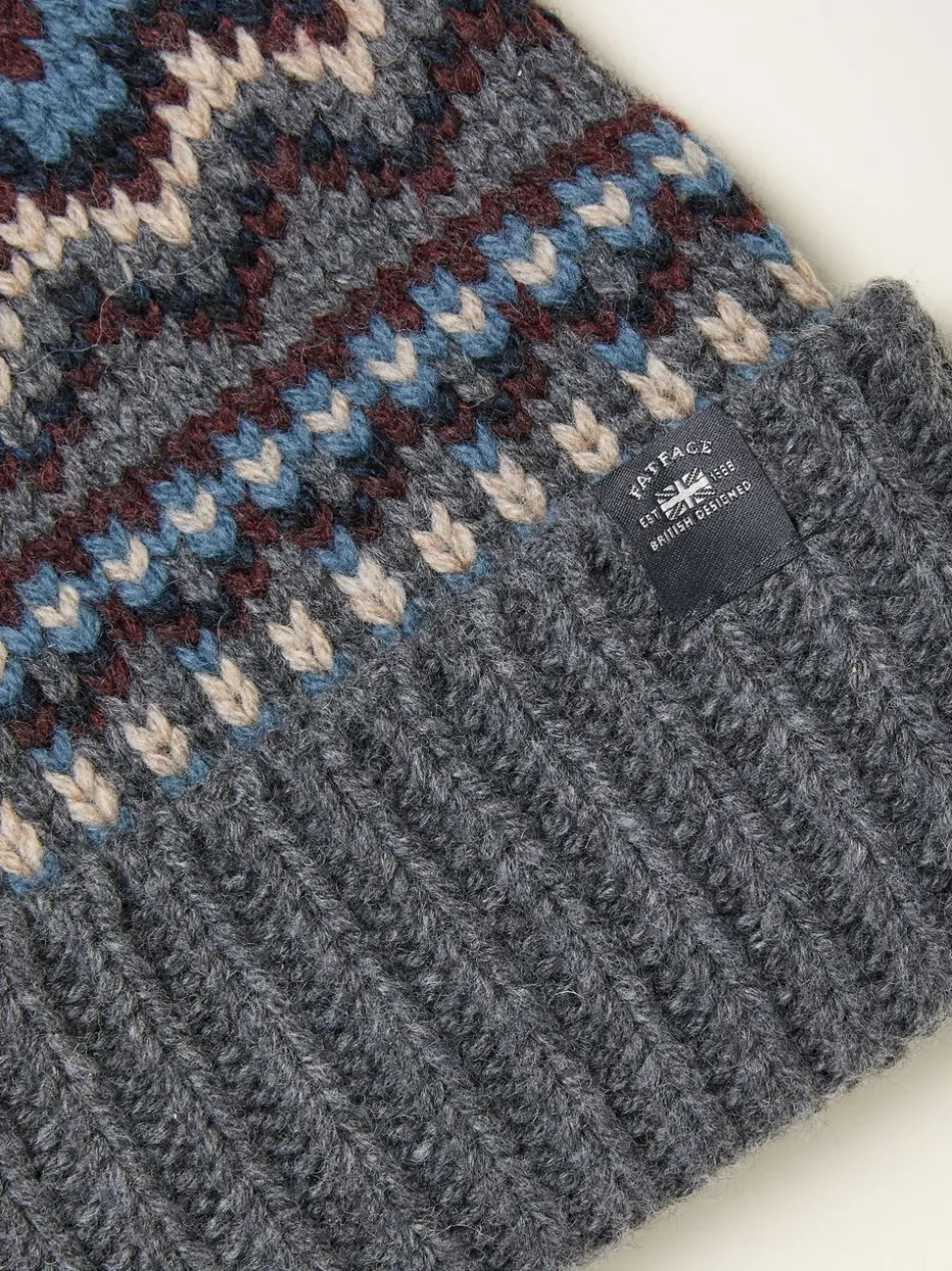 Gris - Bonnet FatFace Fairisle