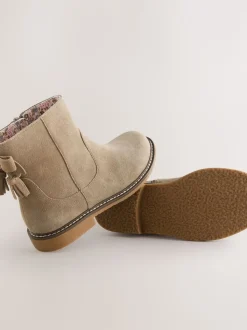 Gris - Bottes déperlantes en daim