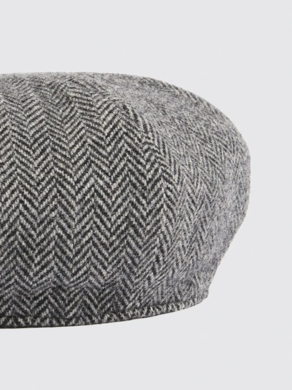 Gris - Casquette MOSS Harris en tweed à chevrons Baker Boy