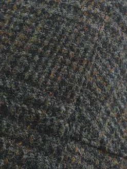 Gris - Casquette plate Harris Tweed Carreaux