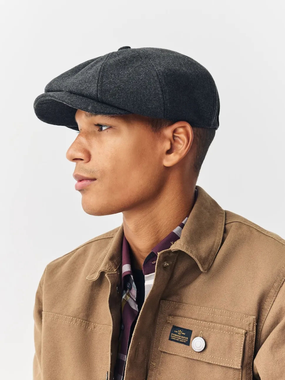 Gris - Chapeau de garçon de baker