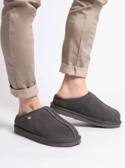Gris - Chaussons Just Sheepskin Louis homme
