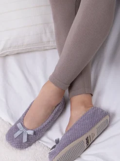 Gris - Chaussons Totes Isotoner Popcorn