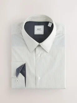 Gris - Chemises intelligentes à simple poignet d'entretien facile 3 Pack