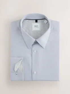 Gris - Chemises intelligentes à simple poignet d'entretien facile 3 Pack