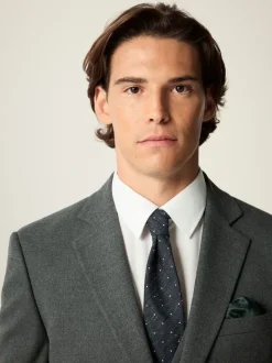 Gris - Coupe ajustée Flannel Costume Veste