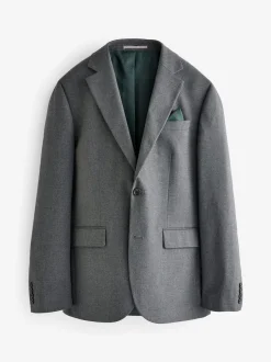 Gris - Coupe ajustée Flannel Costume Veste