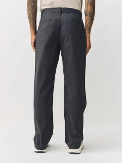 Gris - Coupe ample - Pantalon chino stretch