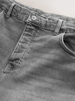 Gris - Coupe ballon - délavé vintage Denim Jeans