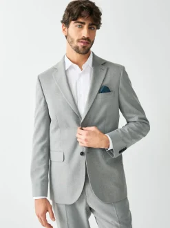 Gris - Coupe sur mesure - Veste de costume texturée