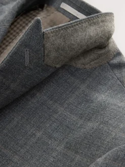 Gris - Coupe sur mesure Check Flannel Suit Veste