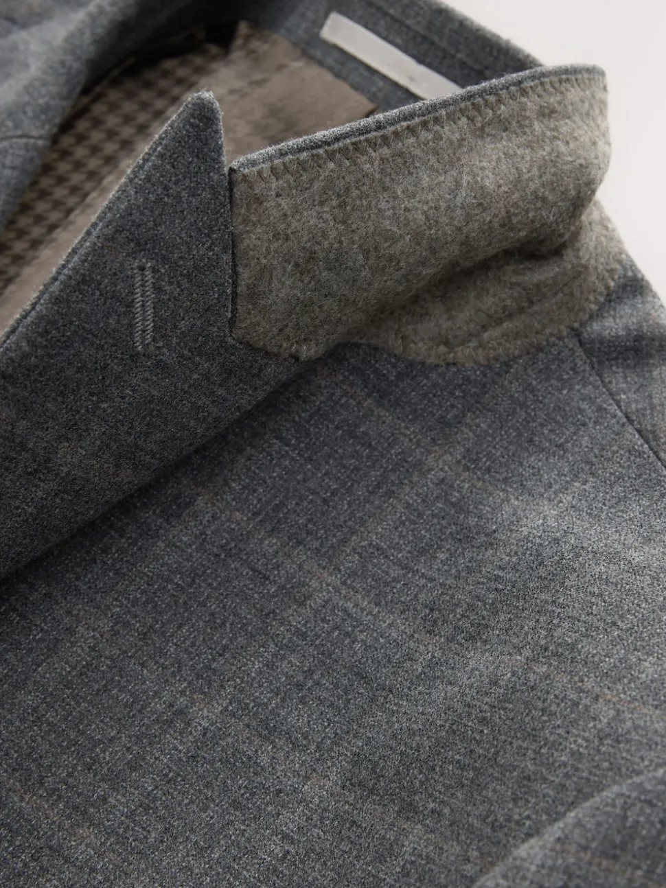 Gris - Coupe sur mesure Check Flannel Suit Veste