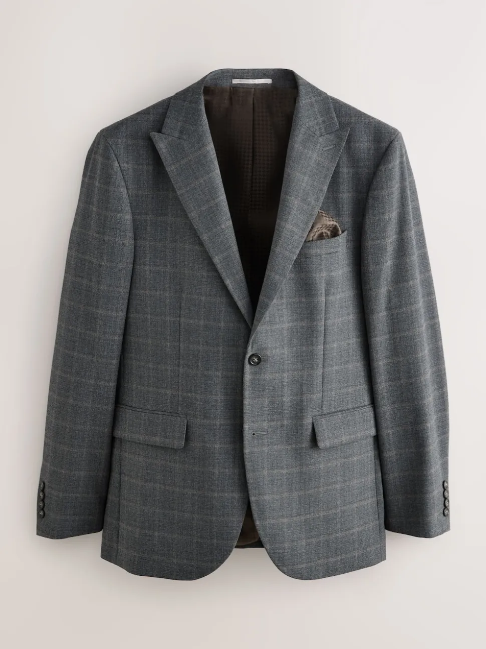 Gris - Coupe sur mesure Check Flannel Suit Veste