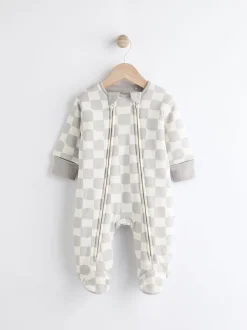 Gris à damier - 2.5 TOG Combinaison de nuit matelassée Bébé